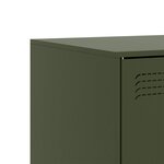 vidaXL Meubles TV 2 Pièces vert olive 67x39x44 cm acier