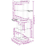 vidaXL Arbre à chat avec griffoirs en sisal gris foncé 147 cm