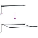 vidaXL Auvent Rétractable Gris clair 350 x 250 cm tissu