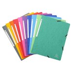 Chemise à élastique sans rabat carte lustrée 400gm2 - A4 - Couleurs assorties x 50 EXACOMPTA