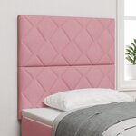vidaXL Tête de lit avec design blocs diamants rose 100 cm en velours
