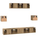 vidaXL Ensemble meuble TV 7 Pièces chêne artisanal 80 x 30 x 30 cm
