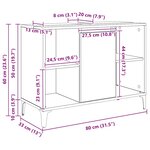 vidaXL Armoire d'évier avec étagère Chêne noir 80 x 33 x 60 cm