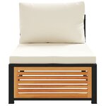 vidaXL Canapé de jardin sans accoudoirs coussins bois massif d'acacia