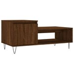 vidaXL Table basse Chêne marron 100x50x45 cm Bois d'ingénierie