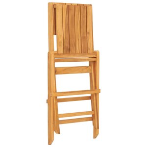 vidaXL Chaises de jardin pliantes lot de 8 47x62x90cm bois massif teck