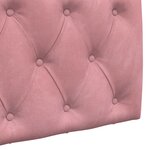 vidaXL Tête de lit suspendue Avec lumière LED Rose Velours