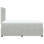 vidaXL Sommier à lattes de lit et matelas Gris clair 120x200cm Velours