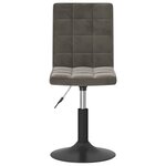 vidaXL Chaises pivotantes à manger lot de 4 gris foncé velours