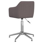 vidaXL Chaises pivotantes à manger lot de 6 taupe tissu