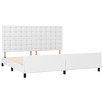 vidaXL Cadre de lit avec tête de lit Blanc 200x200 cm Similicuir