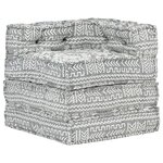 vidaXL Pouf modulaire Gris clair Tissu