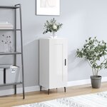 vidaXL Buffet Blanc brillant 34 5x34x90 cm Bois d'ingénierie