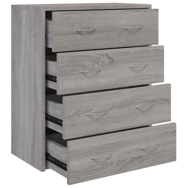 vidaXL Buffet avec 4 tiroirs 60x30 5x71 cm Sonoma gris