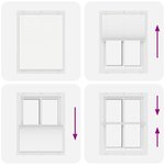 vidaXL Store plissé blanc 105x100cm largeur du tissu 104 4cm polyester