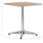 vidaXL table Argenté Aluminium et Plastique