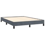 vidaXL Cadre de lit gris foncé 137x190 cm velours
