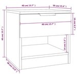 vidaXL Tables de chevet 2 Pièces Chêne Sonoma Bois d'ingénierie