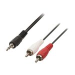 NEDIS Stereo Audio Cable - 3.5 mm Male - 2x RCA Male - 3.0 m - Noir