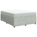 vidaXL Sommier à lattes de lit et matelas Gris clair 160x200cm Velours
