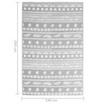 vidaXL Tapis d'extérieur Gris 140x200 cm PP