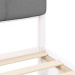 vidaXL Cadre de lit avec tête de lit rembourrée Gris clair 90 x 190 cm