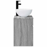 vidaXL Meuble de lavabo mural Sonoma gris 39 x 35 x 63 cm
