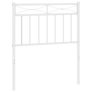 vidaXL Tête de lit métal blanc 75 cm