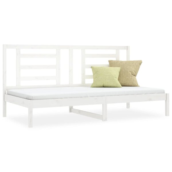 vidaXL Lit de jour sans matelas blanc 80x200 cm bois de pin massif