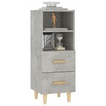 vidaXL Buffet Gris béton 34 5x34x90 cm Bois d'ingénierie