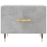vidaXL Table basse gris béton 50x50x40 cm bois d'ingénierie