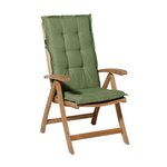 Madison Coussin de chaise à haut dossier Basic 123x50 cm vert
