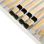 vidaXL Sommier à lattes avec 28 lattes 7 zones 100 x 200 cm