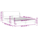 vidaXL Cadre de lit sans matelas taupe 160x200 cm tissu