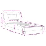 vidaXL Cadre de lit sans matelas Hvar cappuccino 80x200 cm similicuir