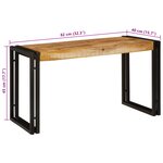 vidaXL Set de 3 Tables Gigognes – Bois de Manguier Massif