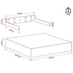 vidaXL Étagère Murale 2 pc Marbre blanc 23 x 23 5 x 3 8 cm