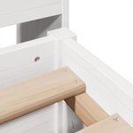 vidaXL Cadre de lit sans matelas blanc 140x190 cm bois de pin massif