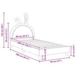 vidaXL Cadre de lit pour enfants avec tête de lit Blanc 90 x 200 cm PU