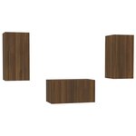 vidaXL Ensemble de meubles TV 3 Pièces Chêne marron Bois d'ingénierie