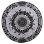 vidaXL Tapis lavable antidérapant φ120 cm multicolore