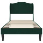 vidaXL Cadre de lit avec tête de lit Vert foncé 100 x 200 cm Velours