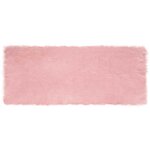 vidaXL Tapis en Peau de Mouton Synthétique Rose 80 x 200 cm Polyester