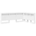 vidaXL Tête de lit de rangement Blanc 120 cm Bois d'ingénierie