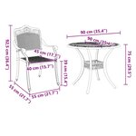 vidaXL Ensemble de salle à manger pour jardin 5 Pièces Noir Aluminium