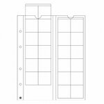 Paquet de 5 feuilles leuchtturm optima pour monnaies d'un diamètre jusqu'à 34 00 mm (319236)