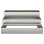 vidaXL Jardinière à 3 niveaux 90x90x35 cm Acier galvanisé