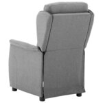 vidaXL Fauteuil inclinable Gris clair 67.5 x 93.5 x 101.5 cm tissu