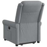 vidaXL Fauteuil inclinable Gris clair Tissu