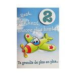 Carte de voeux enfant - anniversaire - 2 ans garçon
